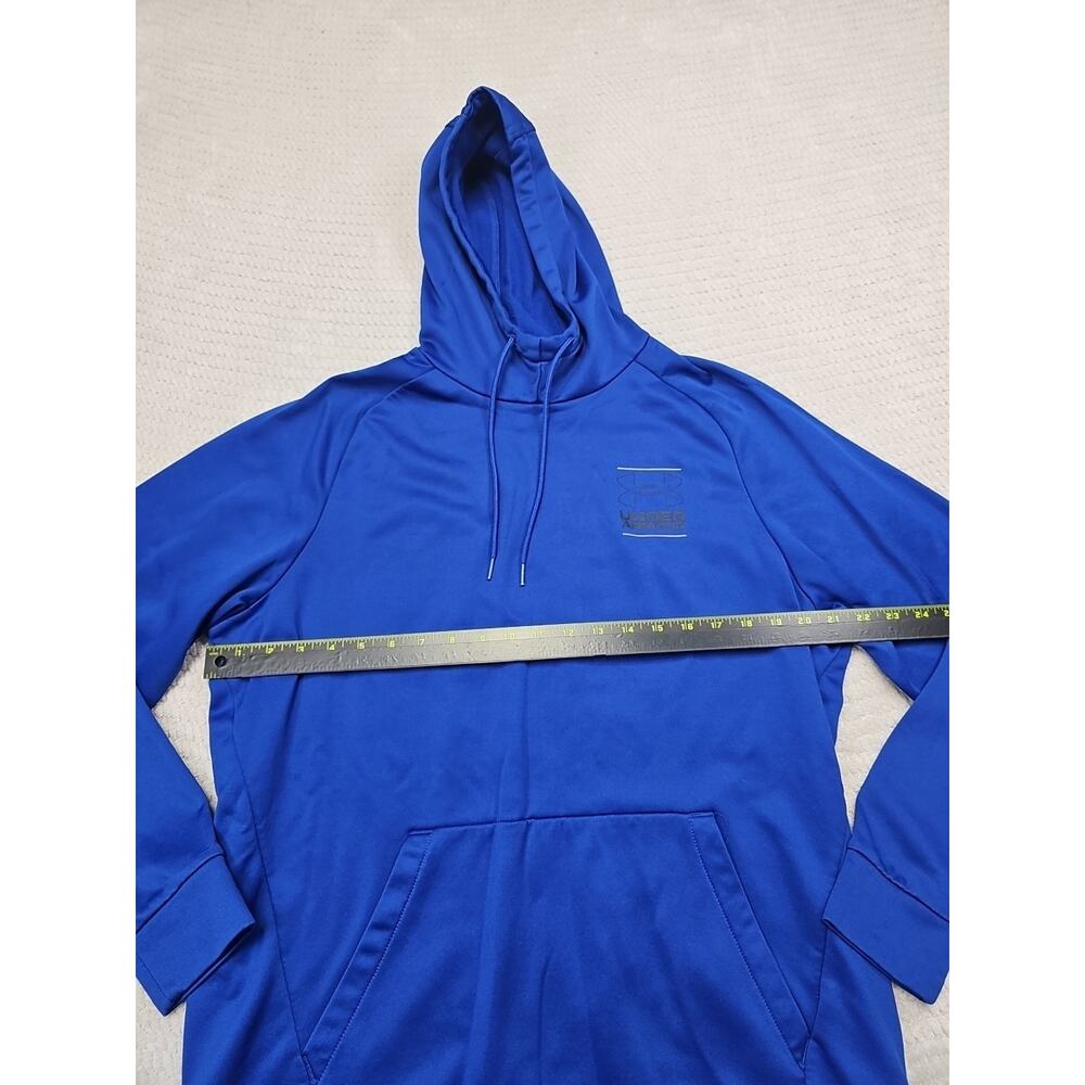 Under Armour Sweatshirt Mens Large Blue Hooded Pullover Performance - Picture 3 of 7